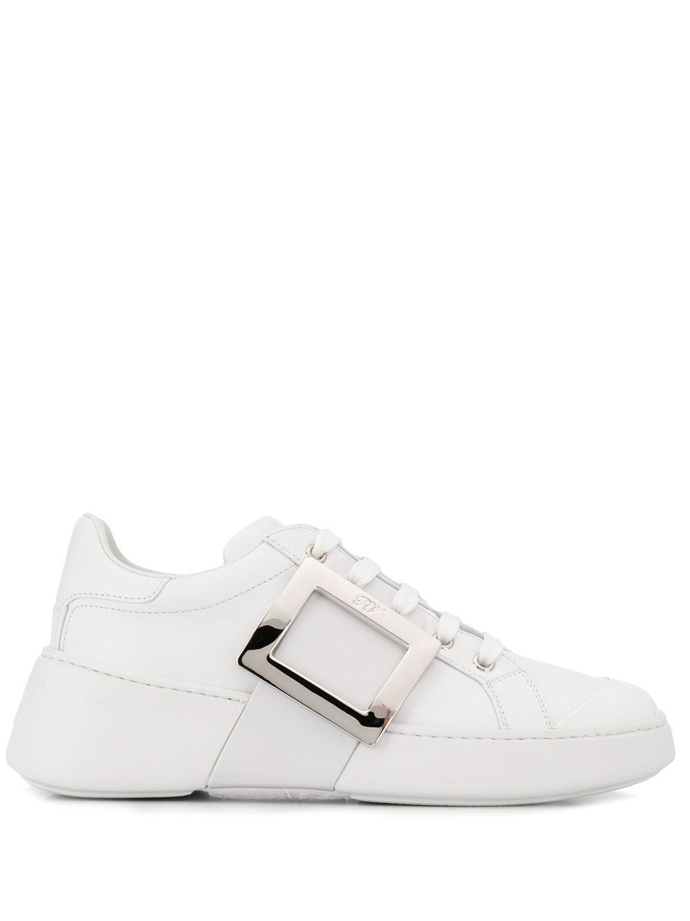 Roger Vivier Women Viv Skate Leather Sneakers