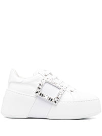 Roger Vivier Women Viv Skate High Strass Leather Sneakers