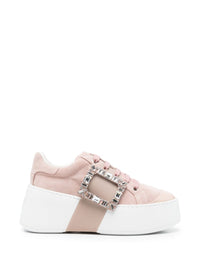 Roger Vivier Women Viv Skate High Strass Leather Sneakers