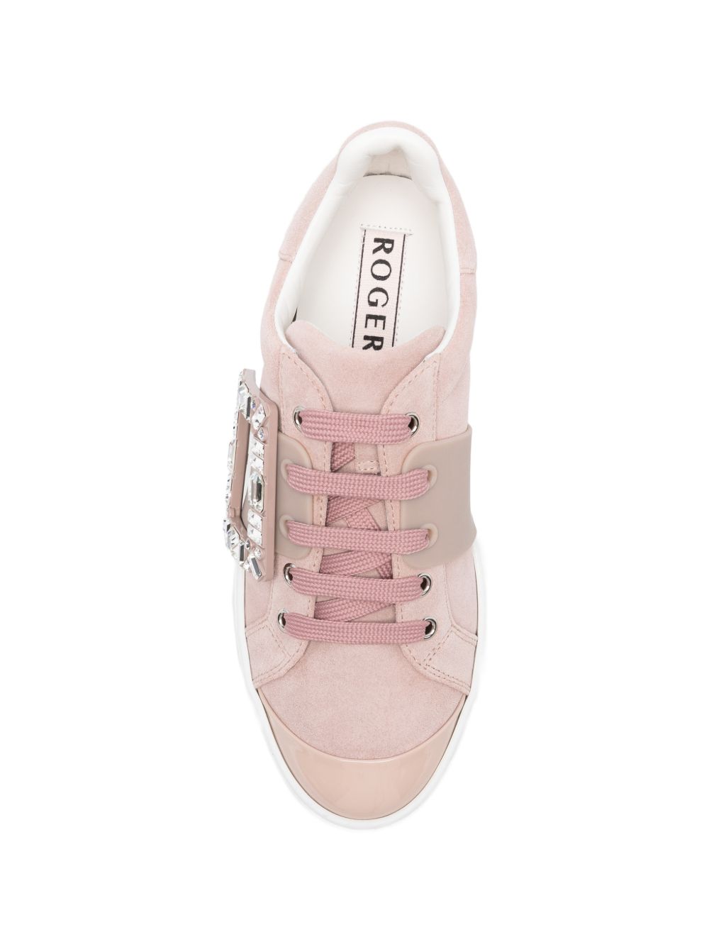 Roger Vivier Women Viv Skate High Strass Leather Sneakers