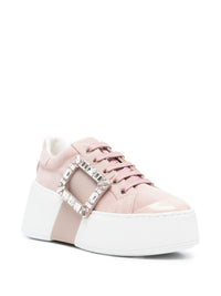 Roger Vivier Women Viv Skate High Strass Leather Sneakers