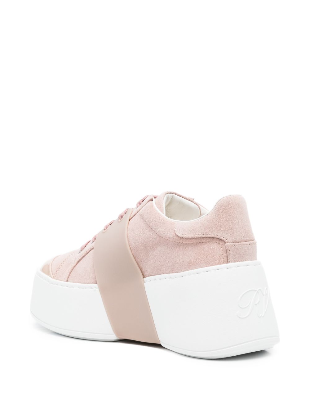 Roger Vivier Women Viv Skate High Strass Leather Sneakers