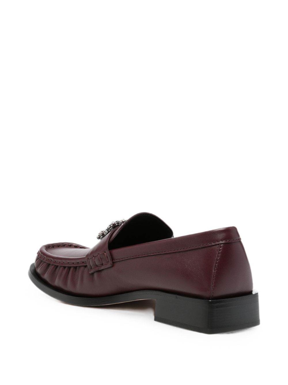Roger Vivier Women Viv Moc Strass Leather Loafers