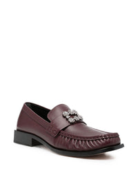 Roger Vivier Women Viv Moc Strass Leather Loafers