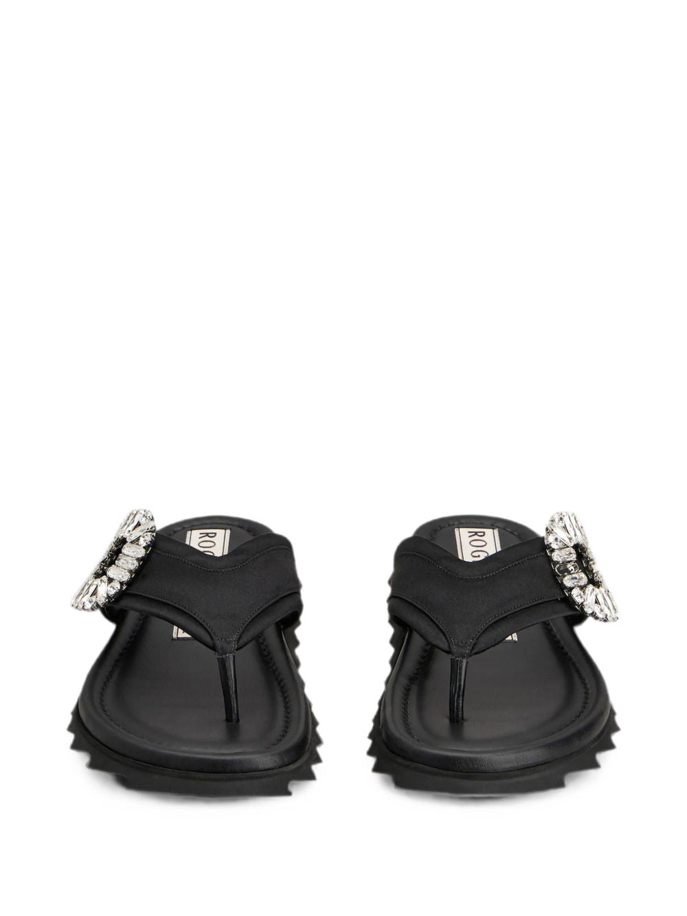 Roger Vivier Women Slidy Flip Satin Thong Sandals