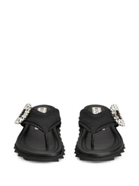 Roger Vivier Women Slidy Flip Satin Thong Sandals