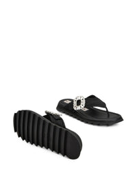 Roger Vivier Women Slidy Flip Satin Thong Sandals