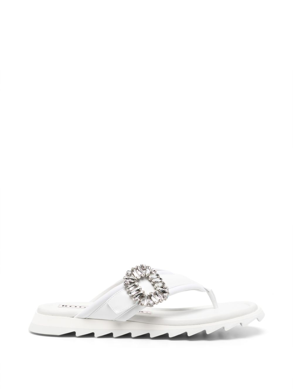 Roger Vivier Women Slidy Flip Leather Thong Sandals