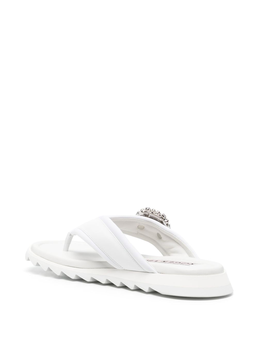 Roger Vivier Women Slidy Flip Leather Thong Sandals