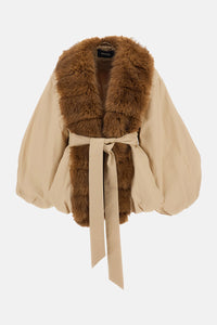 Rotate Rotate Women Jacket With Faux Fur Collar