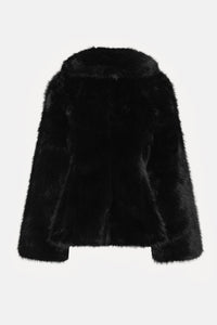 Rotate Rotate Women Faux Fur Flared Jacket