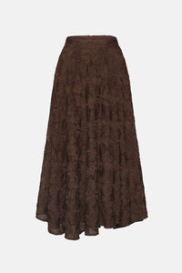 Rotate Rotate Women Flower Mesh Sun Skirt