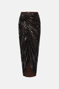 Rotate Women Sequins Knot Skirt
