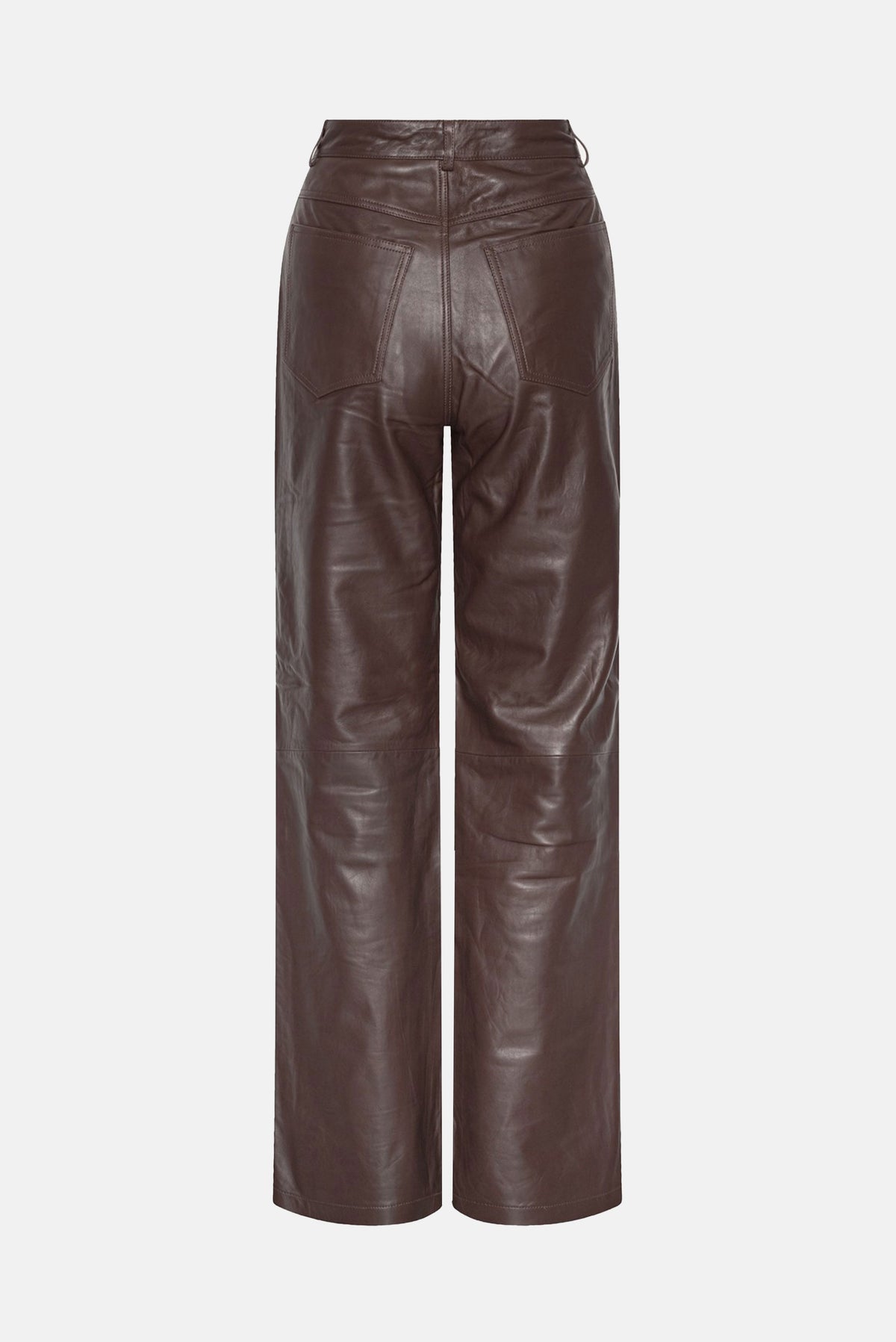 Rotate Rotate Women Straight Leather Pants