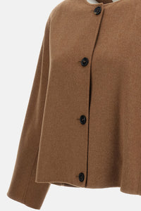 S Max Mara S Max Mara Women Cropped Double Pure Wool Drap Jacket With Scarf