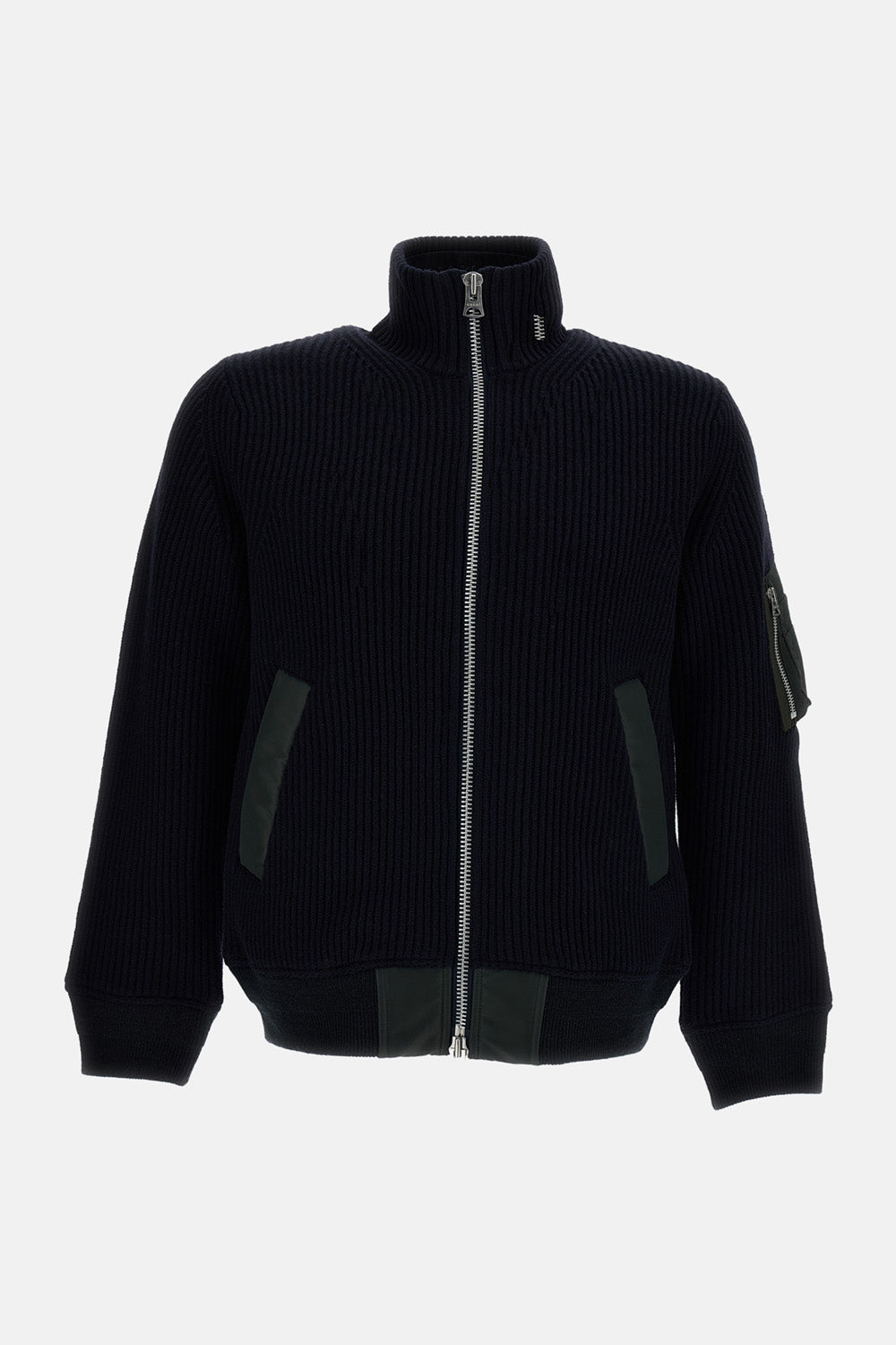 Sacai Men Wool Knit Fisherman Cardigan