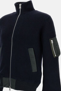 Sacai Men Wool Knit Fisherman Cardigan