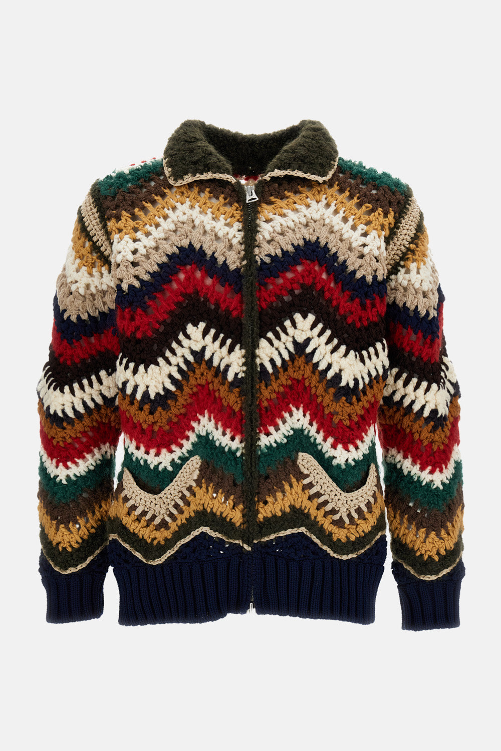 Sacai Men Mix Crochet Knit