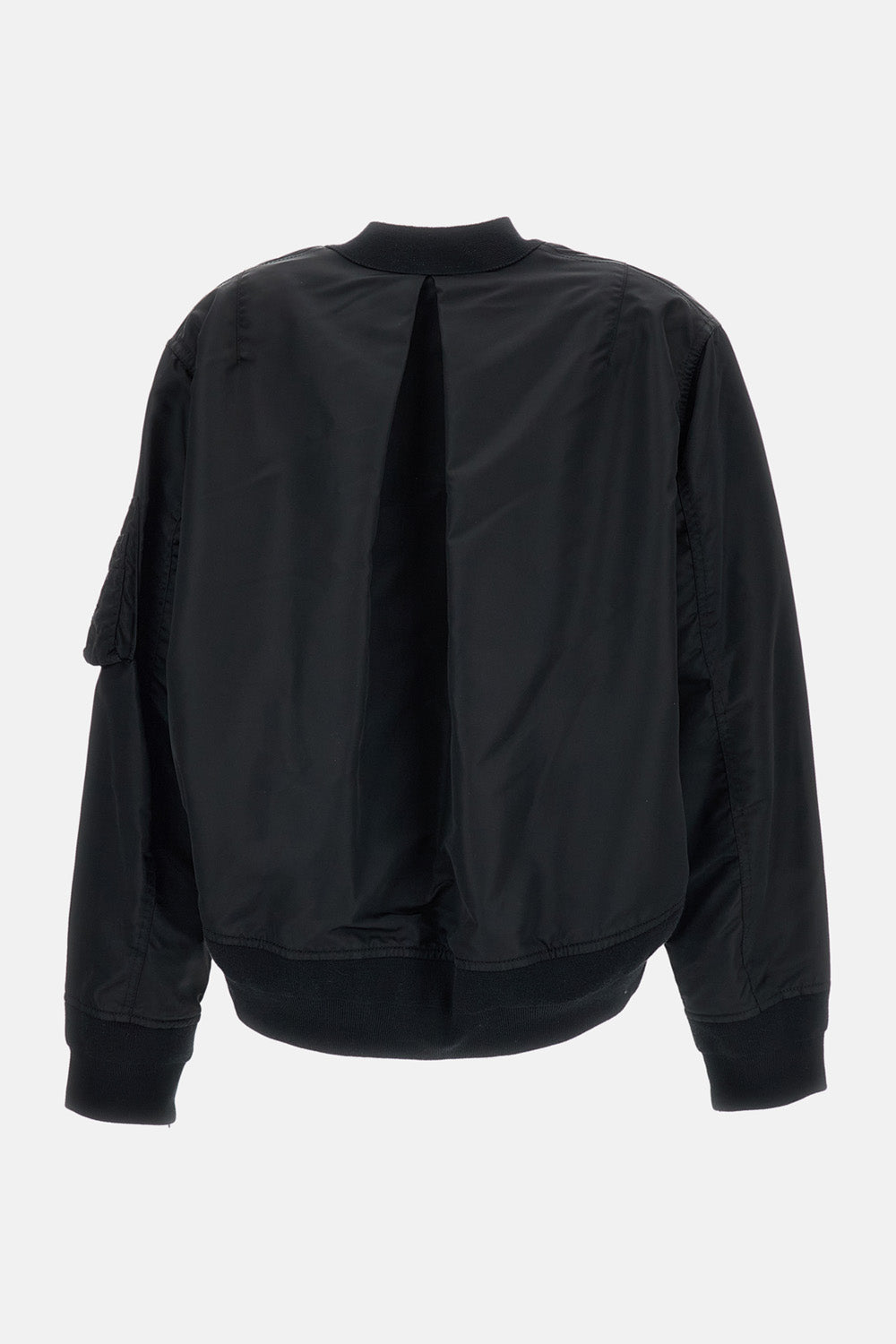Sacai Sacai Women Nylon Twill X Cotton Knit Cardigan