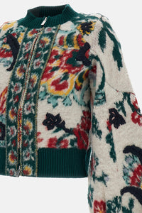 Sacai Sacai Women Floral Jacquard Knit Blouson