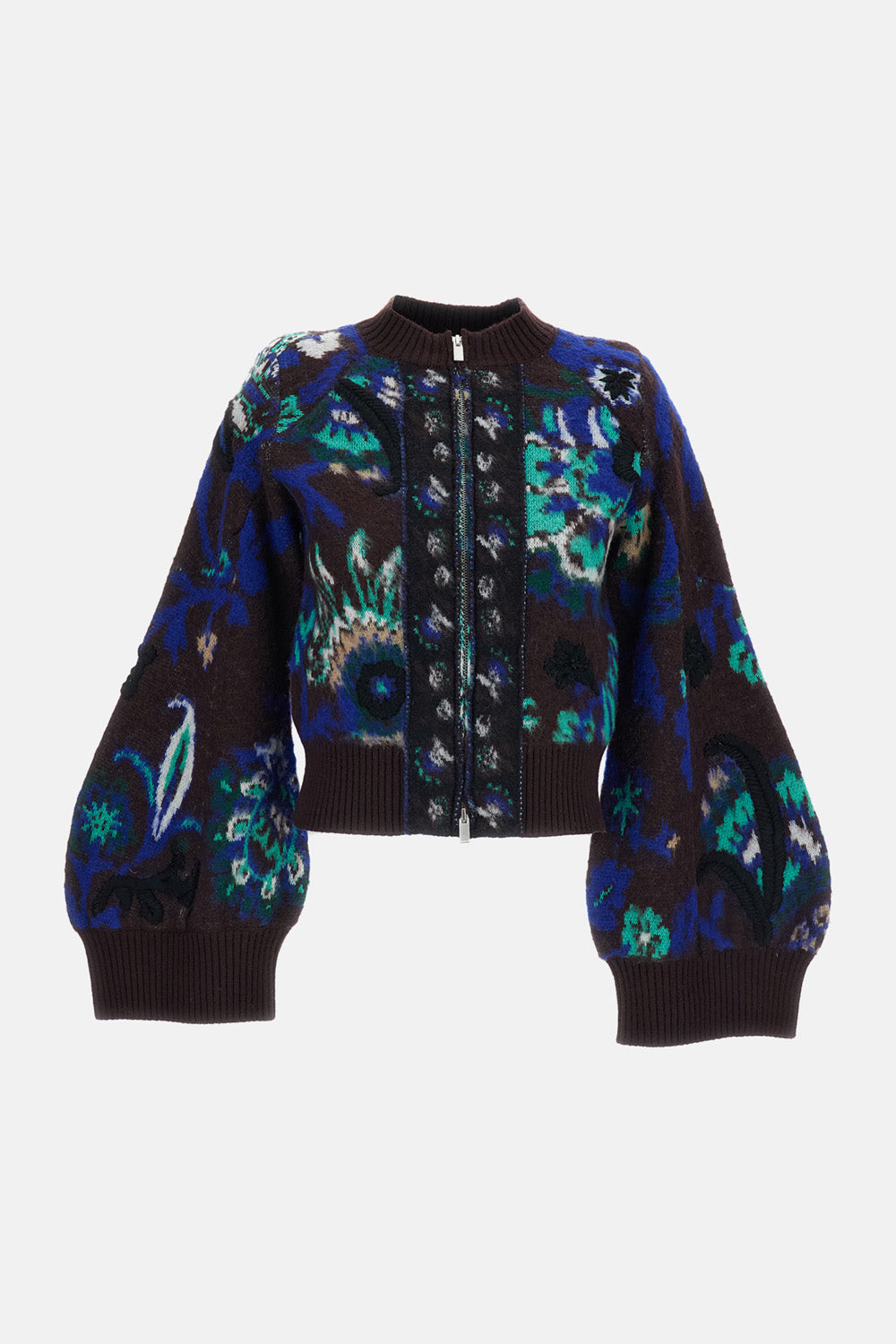 Sacai Women Floral Jacquard Knit Blouson
