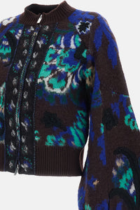 Sacai Women Floral Jacquard Knit Blouson