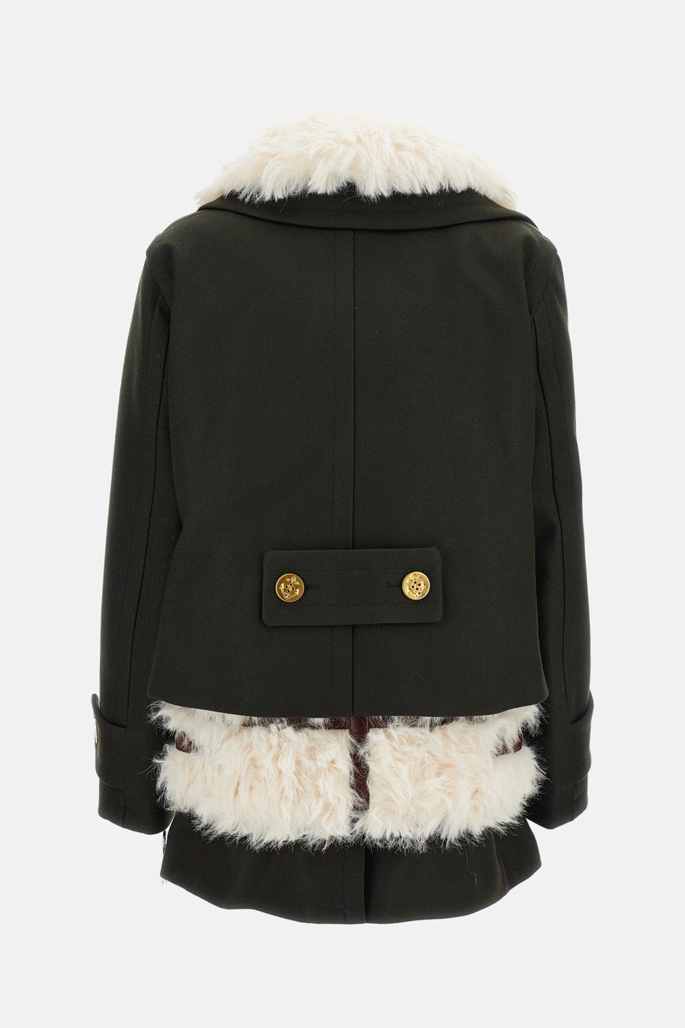 Sacai Sacai Women Wool Melton Coat