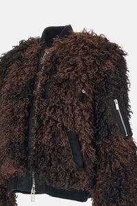 Sacai Sacai Women Curly Faux Fur Blouson