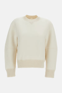 Sacai Sacai Women Cotton Cashmere Knit Pullover