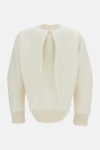 Sacai Sacai Women Cotton Cashmere Knit Pullover