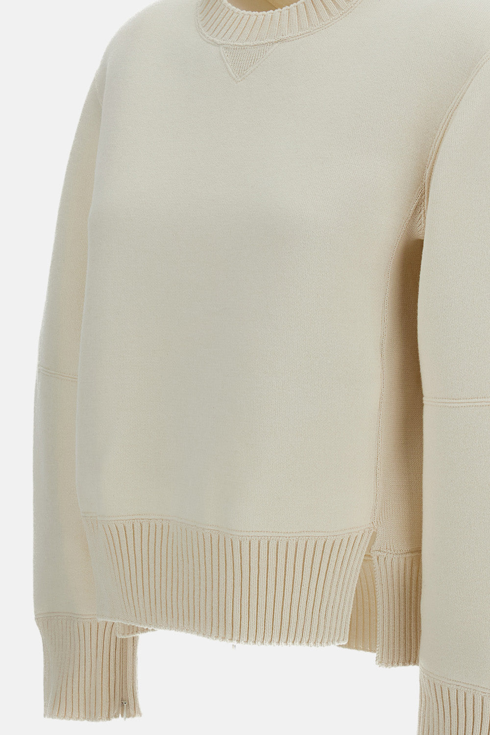 Sacai Sacai Women Cotton Cashmere Knit Pullover