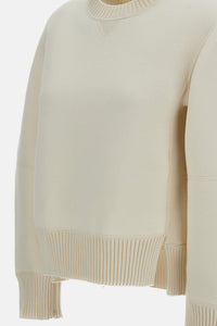 Sacai Sacai Women Cotton Cashmere Knit Pullover