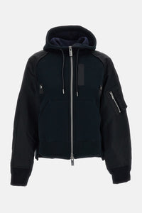 Sacai Sacai Women Sponge Sweat X Nylon Twill Hoodie