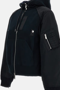 Sacai Sacai Women Sponge Sweat X Nylon Twill Hoodie