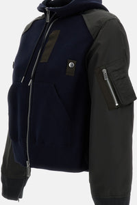 Sacai Sacai Women Sponge Sweat X Nylon Twill Hoodie