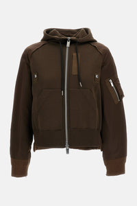 Sacai Sacai Women Sponge Sweat X Nylon Twill Hoodie