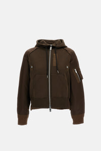 Sacai Sacai Women Sponge Sweat X Nylon Twill Hoodie