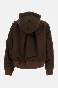 Sacai Sacai Women Sponge Sweat X Nylon Twill Hoodie