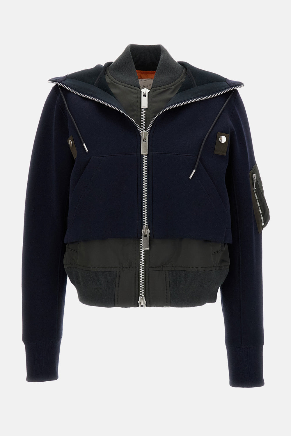Sacai Sacai Women Bomber-Style Hooded Sweatshirt