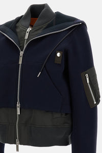 Sacai Sacai Women Bomber-Style Hooded Sweatshirt