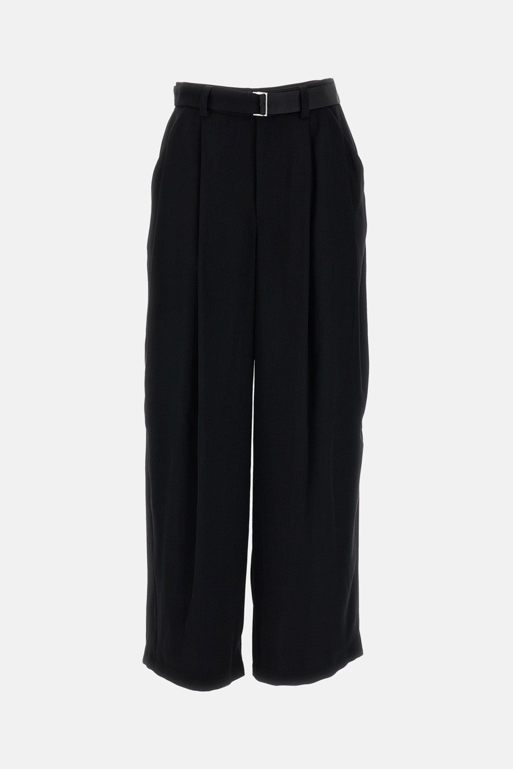 Sacai Women Wide Leg Crepe Back Satin Pants