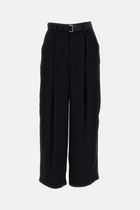 Sacai Women Wide Leg Crepe Back Satin Pants