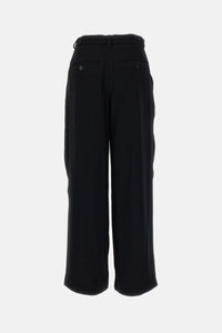 Sacai Women Wide Leg Crepe Back Satin Pants
