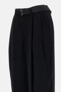 Sacai Women Wide Leg Crepe Back Satin Pants