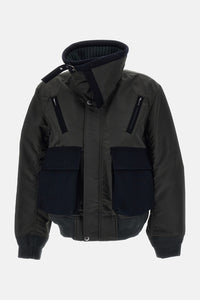 Sacai Sacai Women Nylon Twill X Wool Melton Blouson