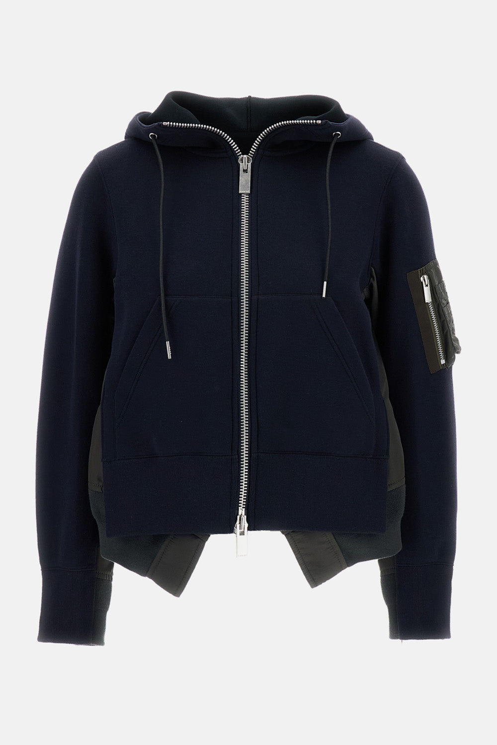 Sacai Sacai Women Sponge Sweat And Nylon Twill Hoodie