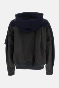 Sacai Sacai Women Sponge Sweat And Nylon Twill Hoodie