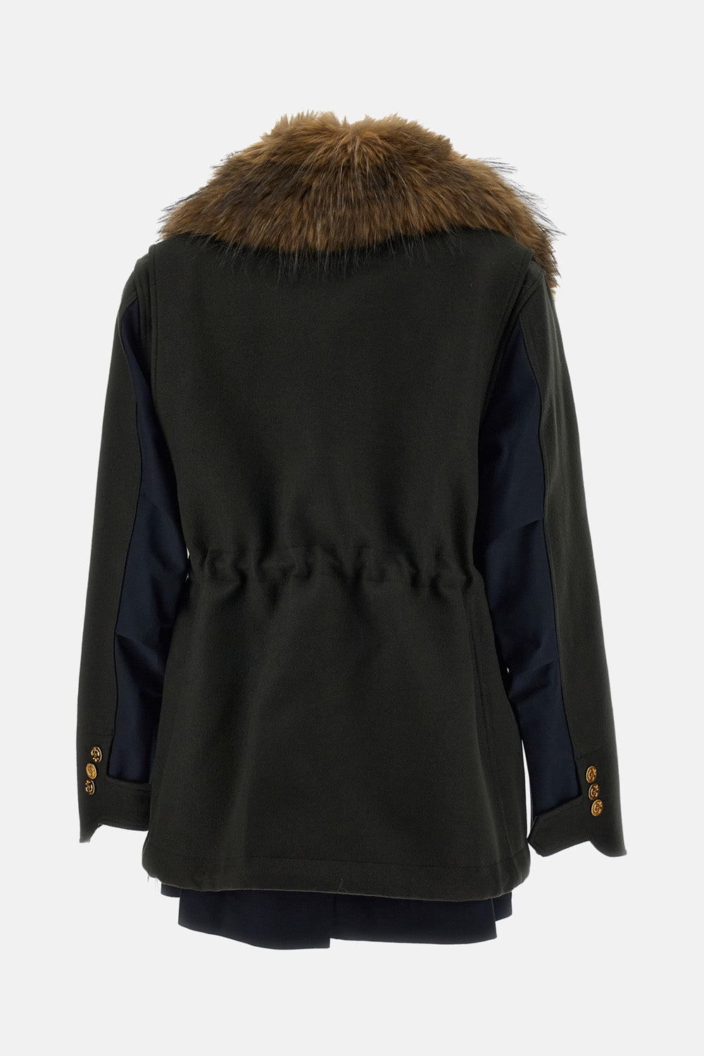 Sacai Sacai Women Wool Melton X Suiting Jacket