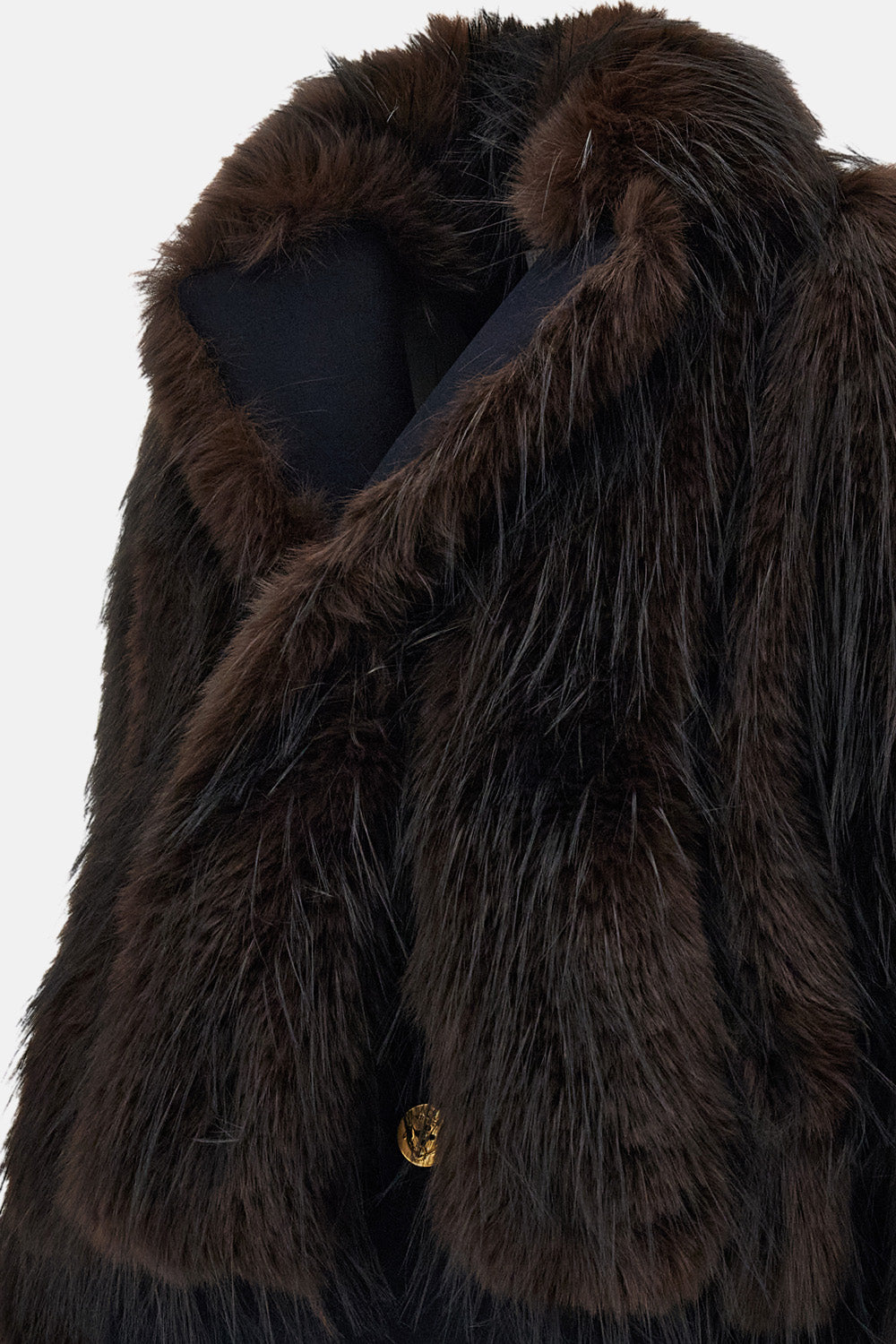 Sacai Sacai Women Wool Melton X Faux Fur Jacket
