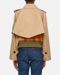 Sacai Sacai Women Cotton Gabardine X Nylon Twill Blouson